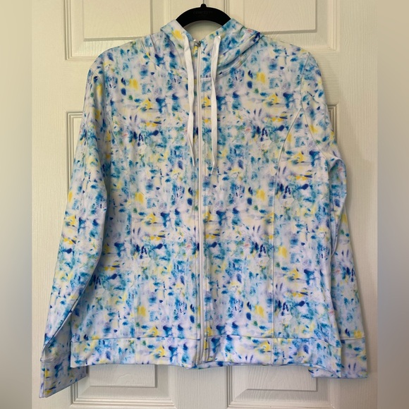 Women’s J.CREW Size L Multi-Color Full Zip Hooded Sweatshirt/Jacket - Picture 1 of 4